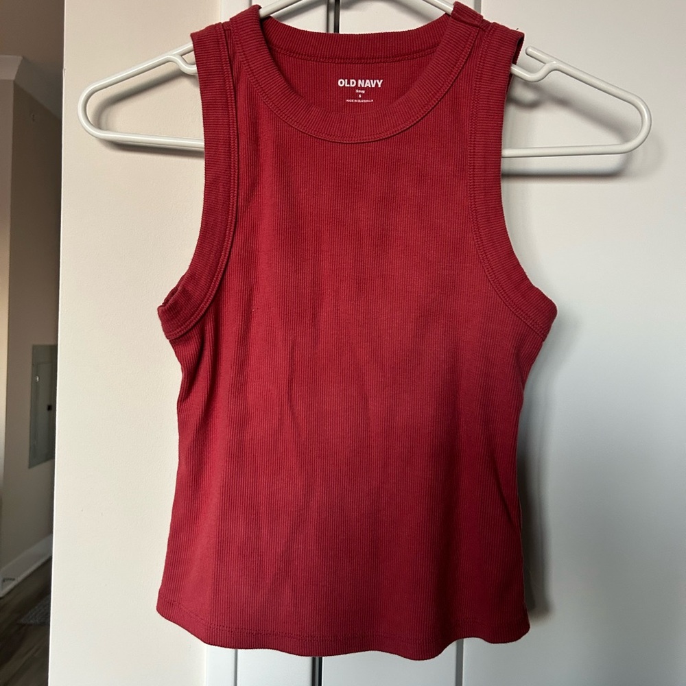 Old Navy Women's Small Snug Cropped Tank Top in Dusty Rose